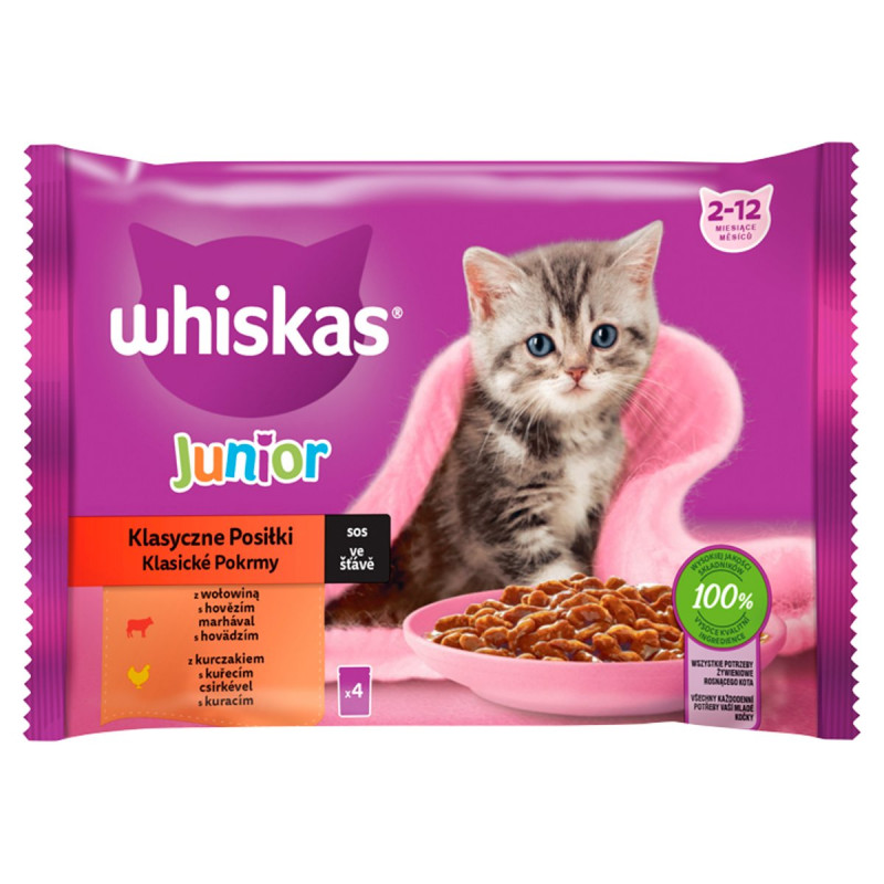 Whiskas 4 pack JUNIOR húsos mátrtásos (803) 4x85 g