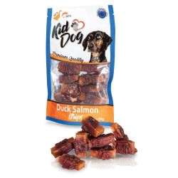 KidDog A04705 jutalomfalat kutyáknak -  Duck Salmon strips - kacsa 60%/,lazac 34% falatkák 80g Kutya kutya-macska KidDog