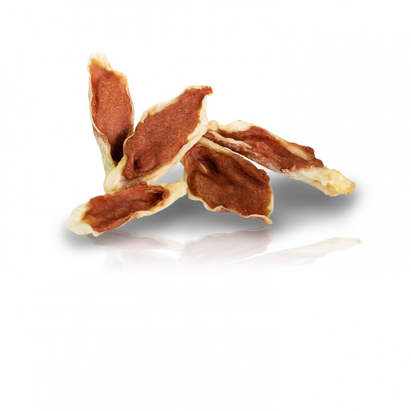 KidDog A04806 jutalomfalat kutyáknak - Rabbit ear & duck meat - nyúlfül  45% kacsahússa 50% 250g