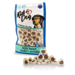 KidDog A04831 jut.falat kutyáknak - Milk Heart Dental&Mobility - fogerősítő tejes szívecske 80g Kutya kutya-macska KidDog