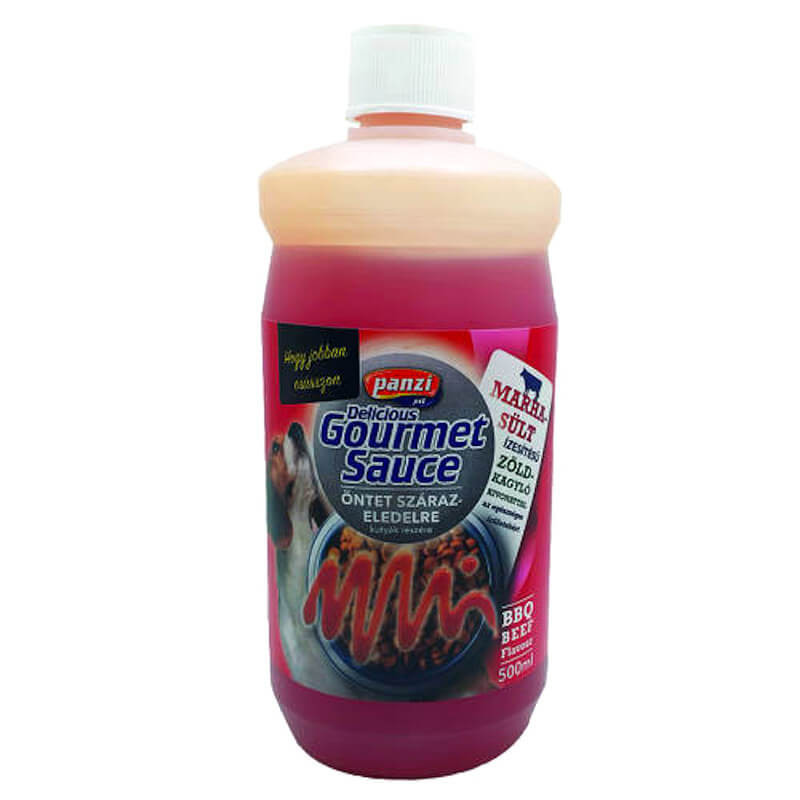 Panzi öntet kutyáknak száraz eledelre 500 ml  Delicious Gourmet Sauce marhasült ízesítésű 314495