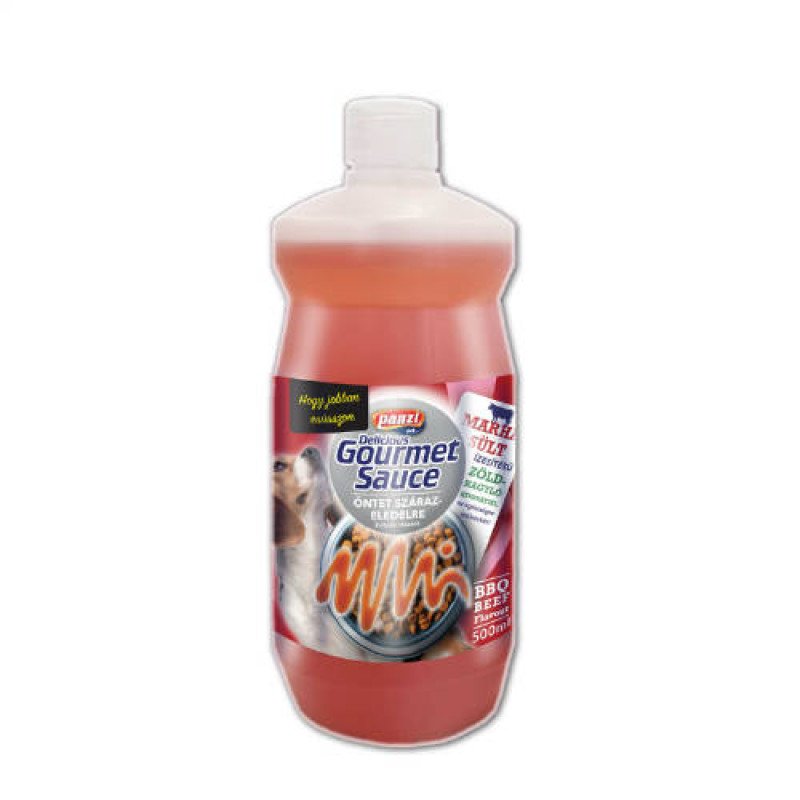 Panzi öntet kutyáknak száraz eledelre 500 ml Delicious Gourmet Sauce báránysült ízesítésű 314501