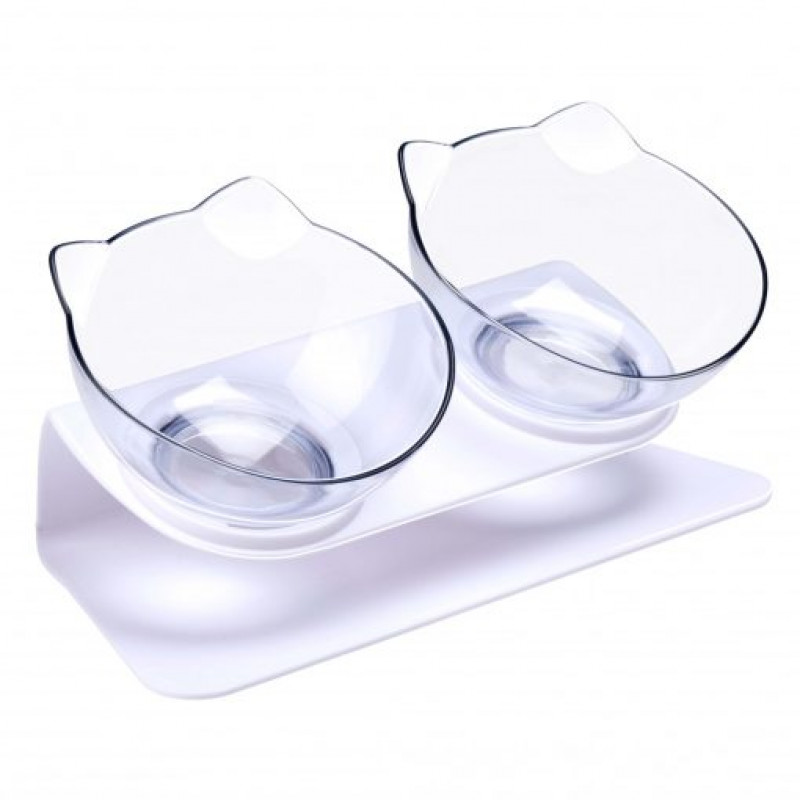 Etető tál macska  duo 2x350ML  27x12.5x14cm Pet treatment. 12/krt. 232508 (XEH25223250)
