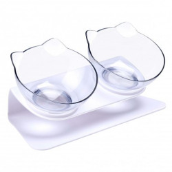Etető tál macska  duo 2x350ML  27x12.5x14cm Pet treatment. 12/krt. 232508 (XEH25223250) Etetőtál, itatótál kutya-macska