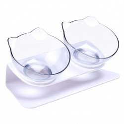 Etető tál macska  duo 2x350ML  27x12.5x14cm Pet treatment. 12/krt. 232508 (XEH25223250) Etetőtál, itatótál kutya-macska