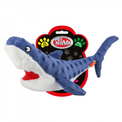 Pet Nova kutyajáték plüss cápa csipogó hanggal (PLU-SHARK) 33x16x15 cm Kutya kutya-macska Pet Nova