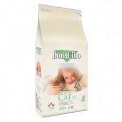 BonaCibo Cat Adult Hypoallergén 5 kg Lamb & Rice szardellával és rákkal Macskatáp, macskaeledel kutya-macska BonaCibo