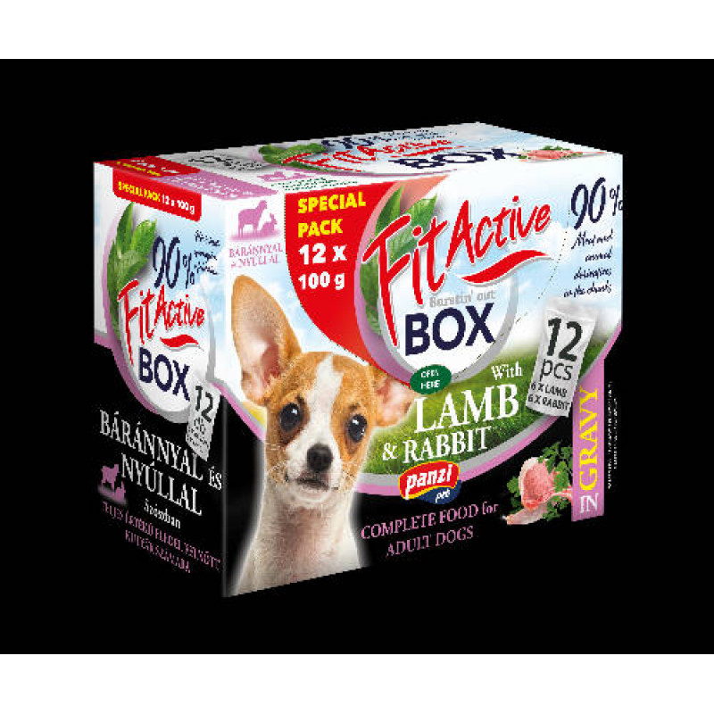 Panzi Fit Active Dog 12x100 g alutasakos eledel Bárány & Nyúl szószban 314655