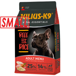 JULIUS K-9 HighPremium SMALL 12kg ADULT Vital Essentials BEEF&Rice Kutya kutya-macska JULIUS-K9