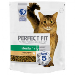 PERFECT FIT száraz cica eledel 1,4 kg sterile csirkés Macskatáp, macskaeledel kutya-macska PerfectFit