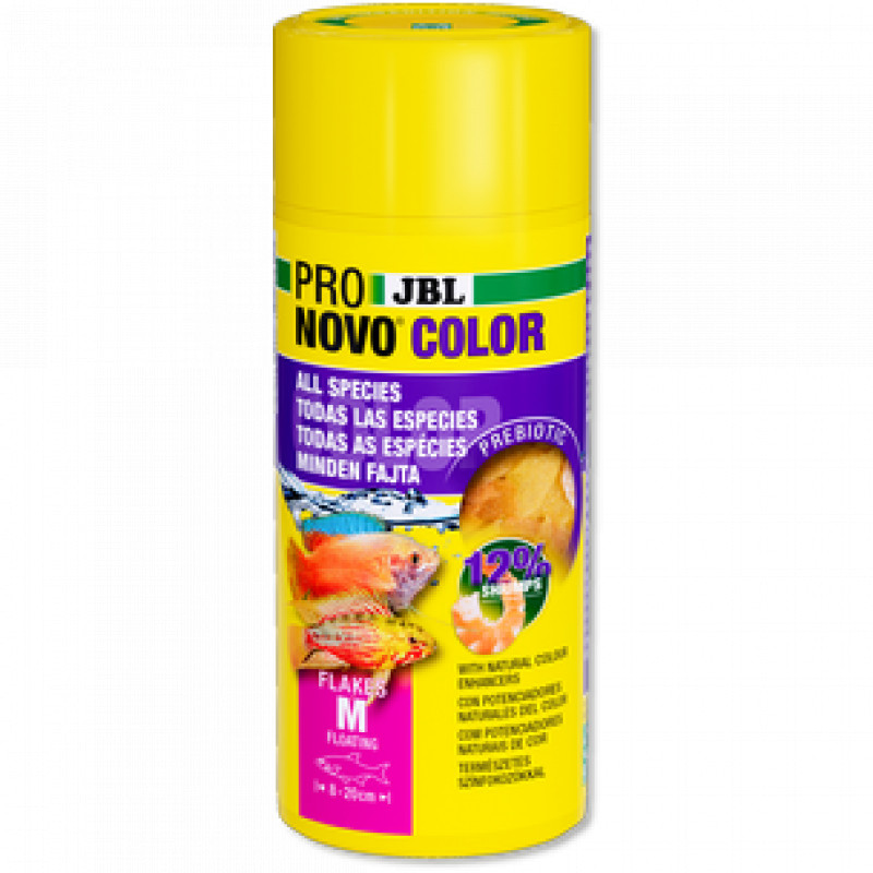 JBL PRONOVO COLOR FLAKES M 250 ml színfokozó lemezes haltáp 31139 (volt Novo color)