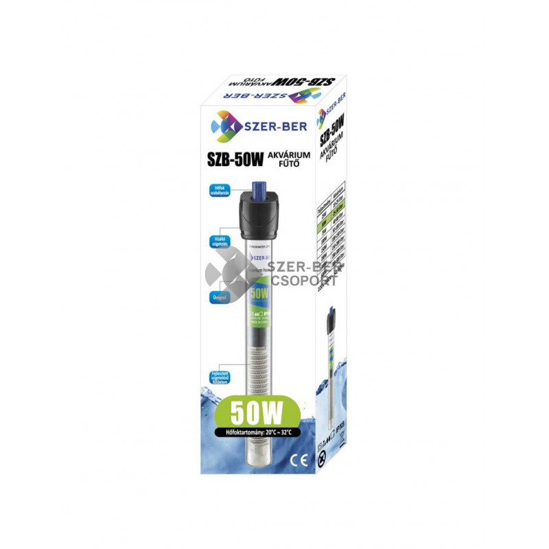 Szer-Ber akváriumi automata fűtő 50 w 150-200 l-hez (SZB50W)