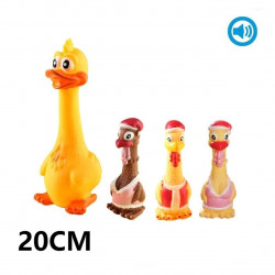 BPS 4780 Kutyajáték sipoló öltözött csirkék vagy sárga kacsa 20 cm