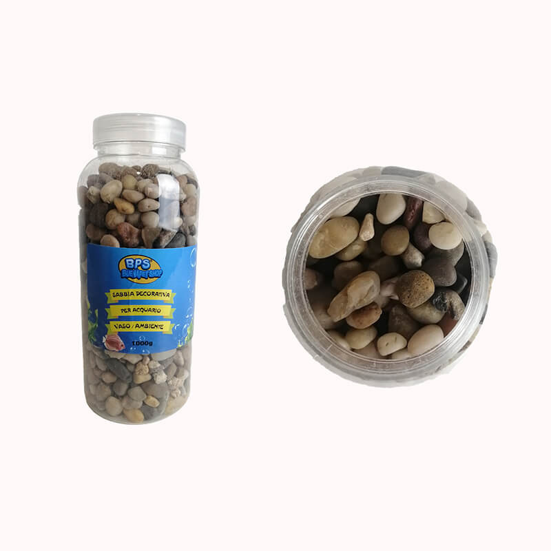 BPS 6422 színes kavics közepes 2-4 mm 1 kg műanyag flakonban világoszöld-fehér-sötétzöld