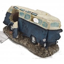 BPS 6669 Dekoráció busz roncs 15x9x6,5 cm Akvárium dekoráció Akvarisztika BPS