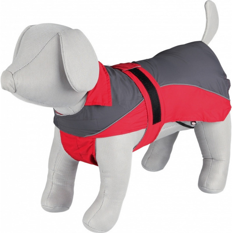 TRIXIE 30272 Lorient esőkabát S 35 cm piros-szürke