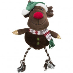 TRIXIE 92578 Xmas kutya játék plüss 49 cm rénszarvas kötél lábbal Kutya 0 TRIXIE