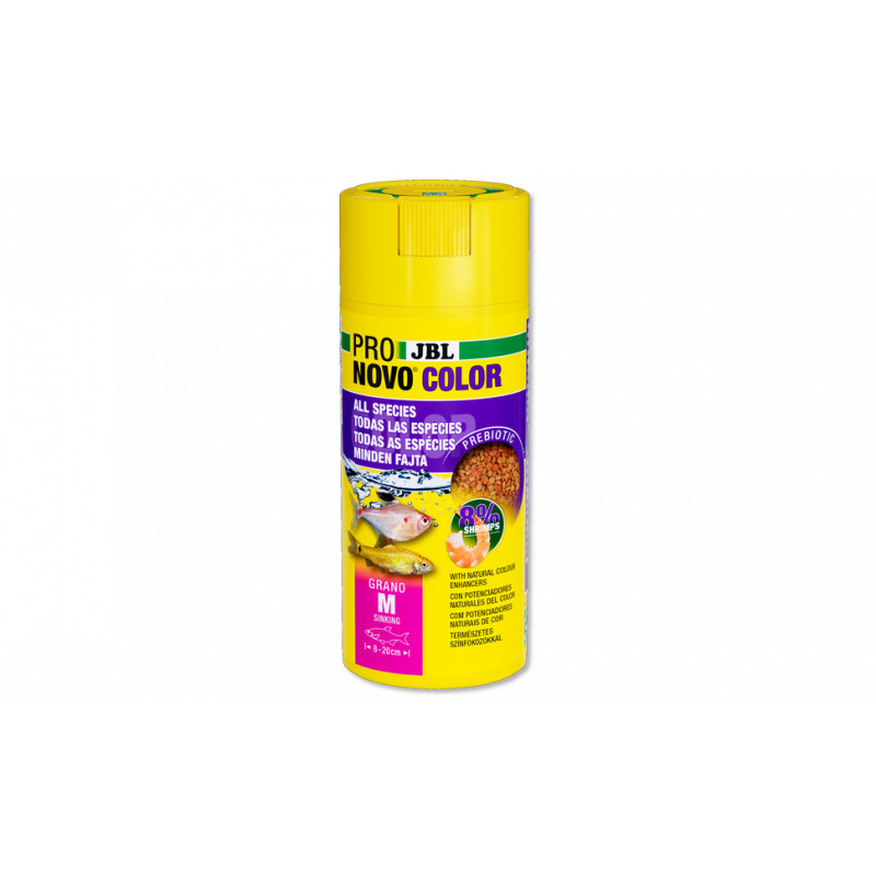 JBL PRONOVO COLOR GRANO M 250 ml CLICK mini granulátum színfokozóval 31143 (volt Novo Granocolor)