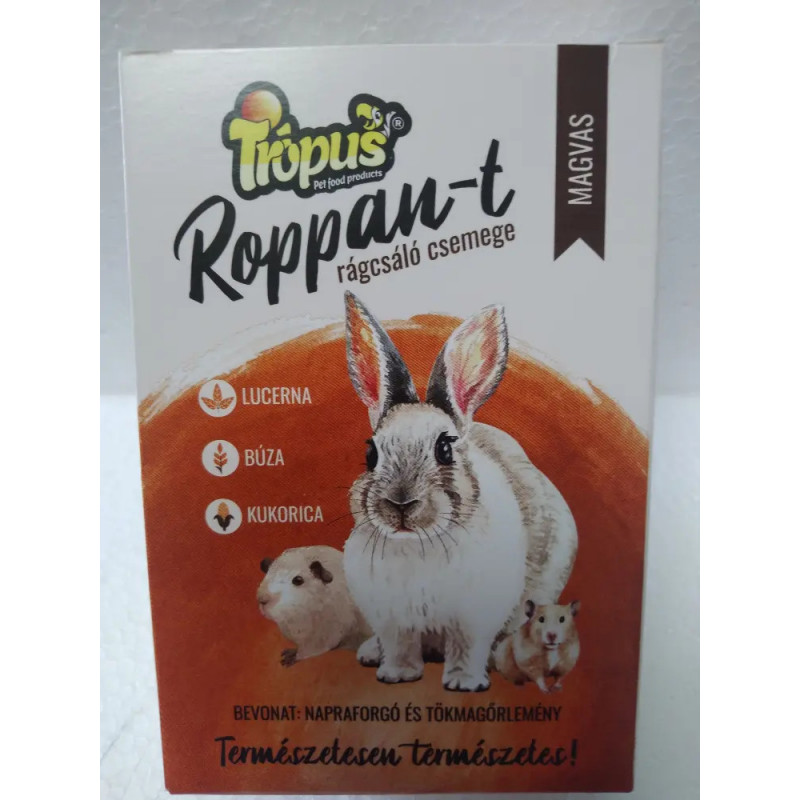 TRÓPUS Roppan-t rágcsáló jutalom 100 g napraforgó és tökmag örlemény bevonattal 661045