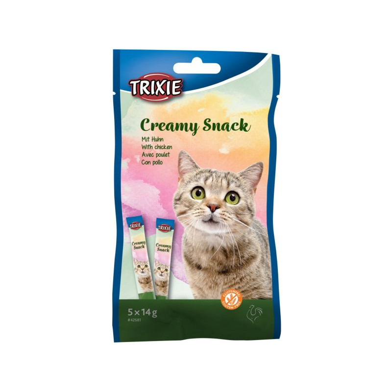 TRIXIE 42681 Creamy Snack 5x14 g krémes finomság cicáknak csirkés