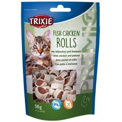 TRIXIE 42702 jutalomfalat Premio Rolls csirke 50 g Macskatáp, macskaeledel kutya-macska TRIXIE