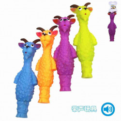 BPS 4584 Kutyajáték sipoló gumi kecske 4 féle szinben 22 cm Kutya kutya-macska BPS