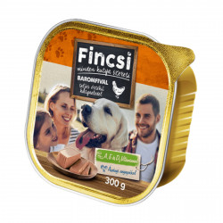 Fincsi kutya alutálkás eledel 300 g baromfi (965) Konzerv, nedves táp kutya-macska Fincsi