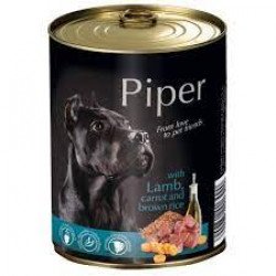PIPER 400 g konzerv kutyáknak 65%-os bárány répa barna rizs Konzerv, nedves táp kutya-macska PIPER