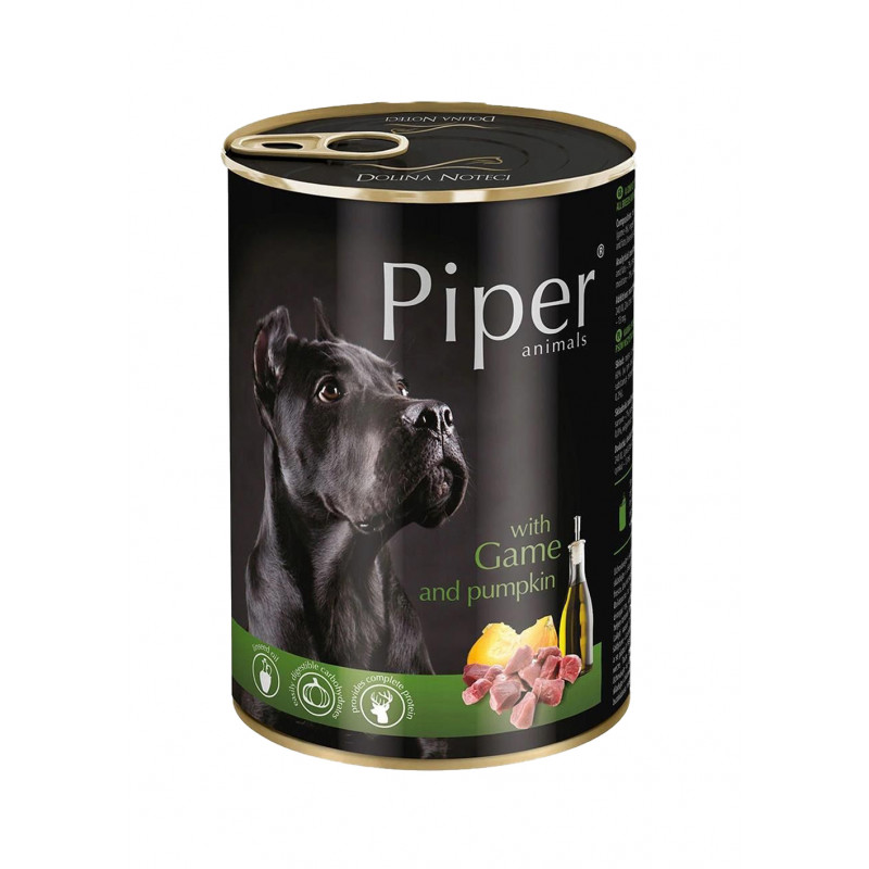 PIPER 400 g konzerv kutyáknak 65%-os vad sütőtökkel