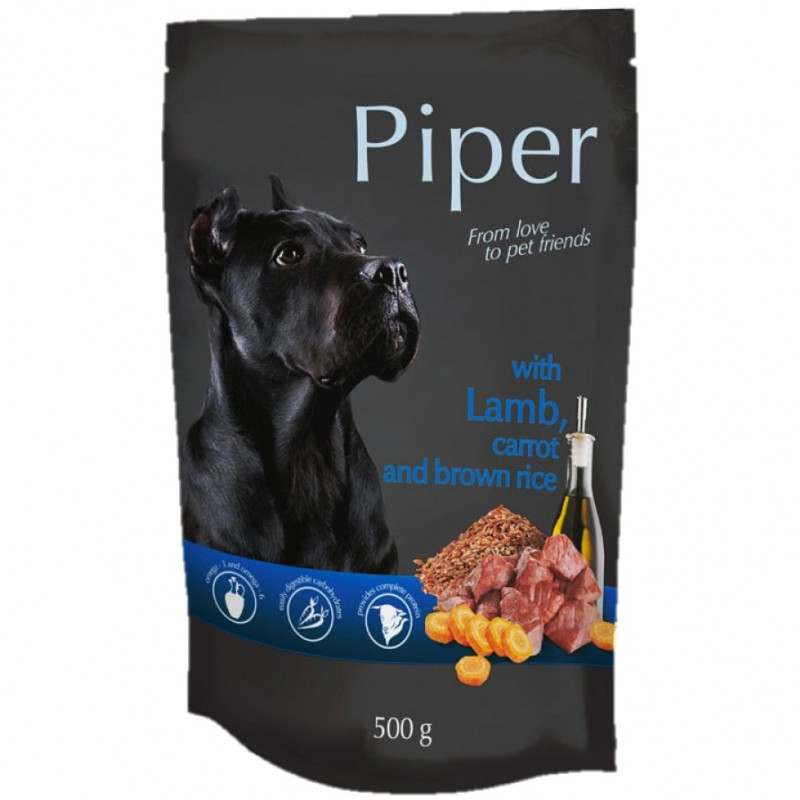 PIPER 500 g alutasakos kutyáknak 65%-os bárány répa barna rizs