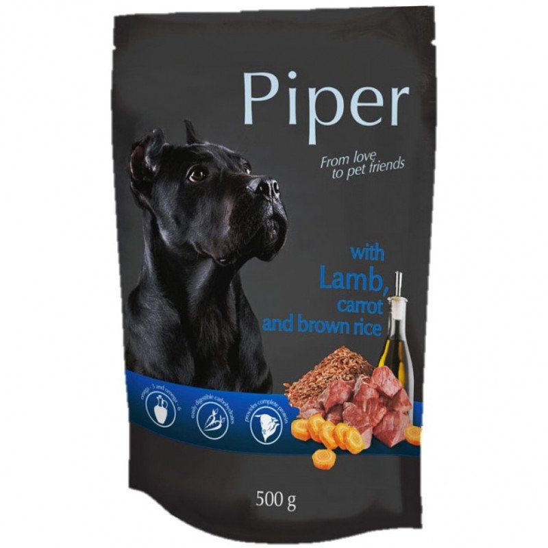 PIPER 500 g alutasakos kutyáknak 65%-os bárány répa barna rizs