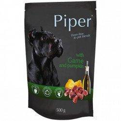 PIPER 500 g alutasakos kutyáknak 65%-os vad sütőtökkel Konzerv, nedves táp kutya-macska PIPER