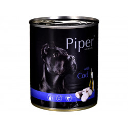 PIPER 800 g konzerv kutyáknak 55%-os tőkehal Konzerv, nedves táp kutya-macska PIPER