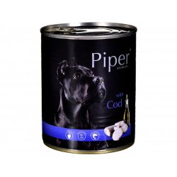 PIPER 800 g konzerv kutyáknak 55%-os tőkehal Konzerv, nedves táp kutya-macska PIPER