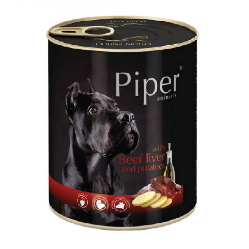 PIPER 800 g konzerv kutyáknak 65%-os marhamáj burgonyával