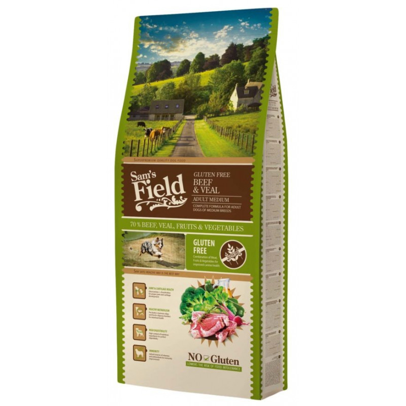 SF Dog glutén mentes száraz eledel 13 kg adult medium marha- és borjúhús 132731