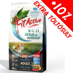 FitActive PURE 12kg Hypoallergenic WILD BOAR - ROSEHIP +10% 314433+10% Kutya kutya-macska FitActive