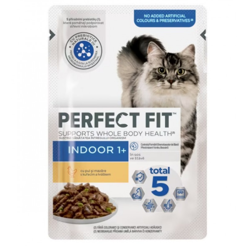 PERFECT FIT alutasakos 85 g INDOOR csirke borsóval