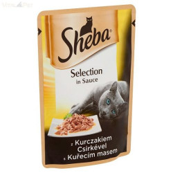 Sheba 85 g alutasakos cicaeledel csirkés Konzerv, nedves táp kutya-macska Sheba