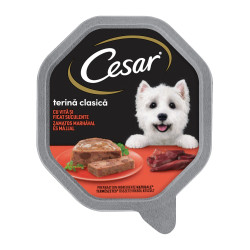 Cesar 150 g alutálcás marha-máj Konzerv, nedves táp kutya-macska Cesar