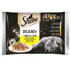Sheba Natures 4x85 g tasakos cicaeledel baromfi Konzerv, nedves táp kutya-macska Sheba