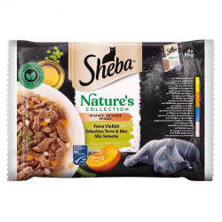 Sheba Natures 4x85 g tasakos cicaeledel MIX Konzerv, nedves táp kutya-macska Sheba