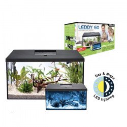 AQUAEL leddy 60 D&N fekete akvárium szett 60x30x30 124282 Akvárium Akvarisztika AQUAEL