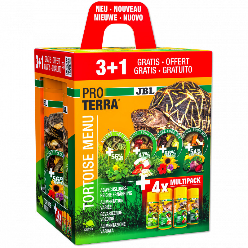 JBL PROTERRA TORTOISE Menu 250ml 3+1 72150 4 fajta ételválaszték minden teknősnek