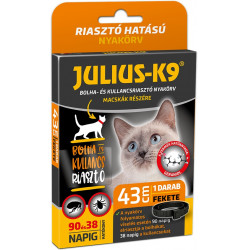 Julius K-9 Cat Collar - Bolha-, kullancs riasztó (fekete) nyakörv macskák részére (43cm) 313764 Bolha, kullancs kutya-macska JULIUS K9