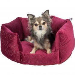 TRIXIE 92370 Xmas fekhely Natalya ágy kerek 50cm bordó rögzített párnával Kutya 0 TRIXIE