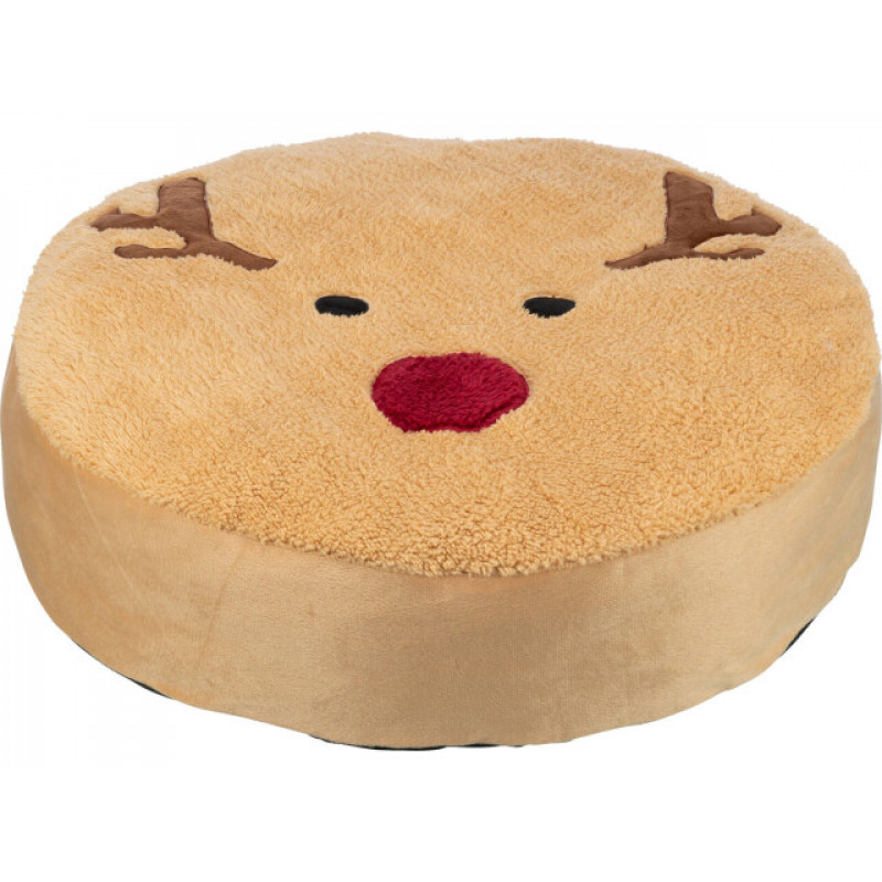 TRIXIE 92374 Xmas fekhely Elk ágy kerek 60cm rénszarvas fej mintával