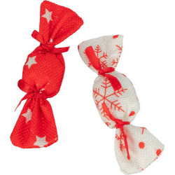 TRIXIE 92450 Xmas cica játék susogó szaloncukor 2 db-os 10 cm Macskajáték 0 TRIXIE