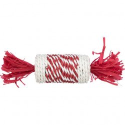 TRIXIE 926543 Xmas rágcsáló játék fonal henger 18cm piros-fehér színben Játék Rágcsáló TRIXIE
