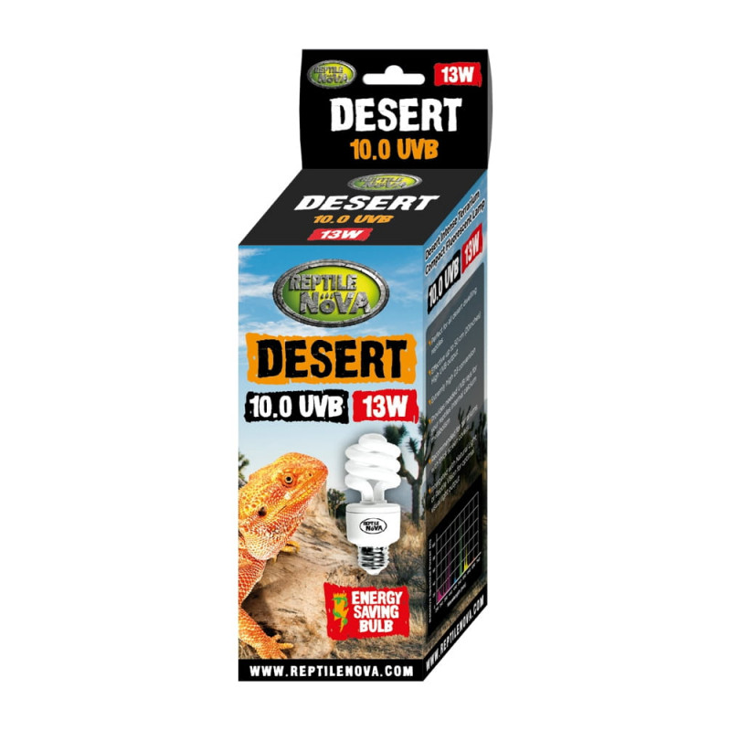 Reptile Nova Desert UVB 10.0 energiatakarékos terrárium izzó - 13W E27 félsivatagi hüllőkhöz